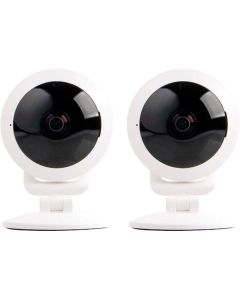 Vivitar 2 Pack IPC-117 1080p Full HD Wi-Fi Smart IP Camera with 360 Degree View Angle Lens, White