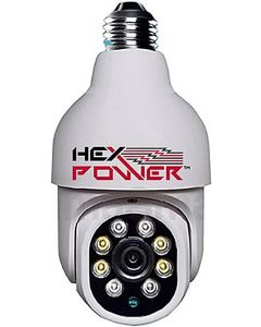 HEX-663 Bulb Indoor Outdoor WiFi Camera Water Proof 360 Degree PTZ Panoramic IP Camera 2.4GHz 1080P Smart Home Surveillance Cam with Auto Motion Detection Alarm Night Vision Two Way Voice E27