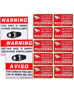 VideoSecu 12 Home CCTV Surveillance Security Camera Video Sticker Warning Decal Window Alarm Signs CKK